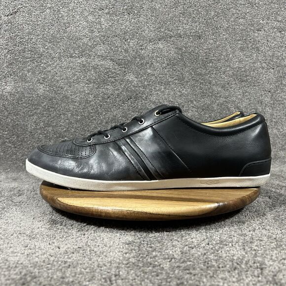 UGG Australia Brook-Lin Men Size 18 Black Leather Business Casual Shoes Used main image 7